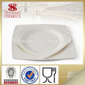 Placas de jantar barato quadrado branco guangzhou haoxin utensílios de jantar de vidro